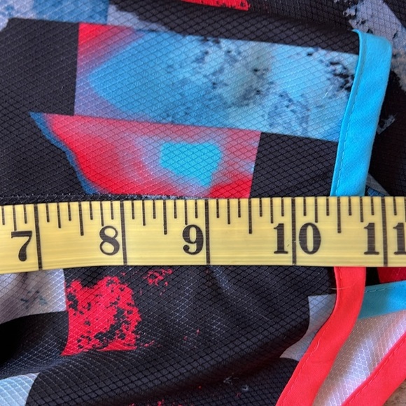 VTG Y2K Nike Board Short Swim Trunks Abstract Liner Pockets Red/Black/Blue XL - Picture 8 of 12
